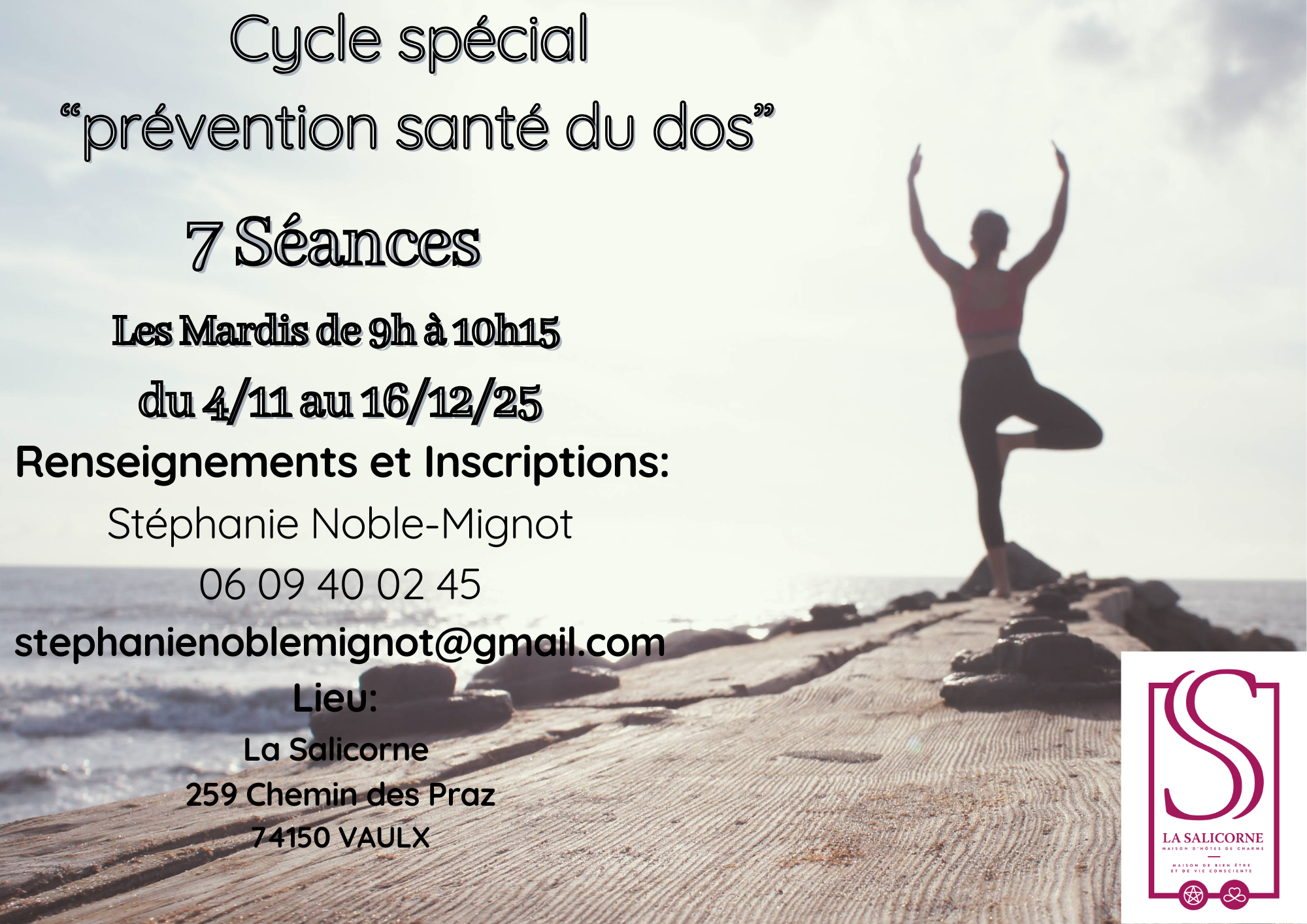 Cycle Spécial santé du dos à partir du 4/11/2025 (7 Séances)