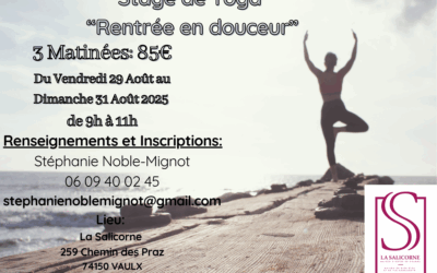 Stage de Yoga « Rentrée en Douceur » du 29 au 31 Août 2025